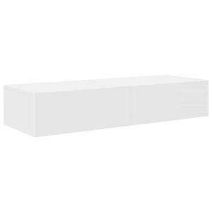 vidaXL Wandregal mit Schubladen Wei&szlig; 100x36x19 cm Holzwerkstoff