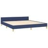 vidaXL Bettgestell mit Kopfteil ohne Matratze Blau 180x200 cm Stoff