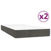 vidaXL Boxspringbett mit Matratze Dunkelgrau 200x200 cm Samt