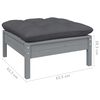 vidaXL 6-tlg. Garten-Lounge-Set mit Kissen Grau Kiefer Massivholz