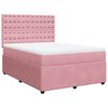 vidaXL Boxspringbett mit Matratze Rosa 140x190 cm Samt