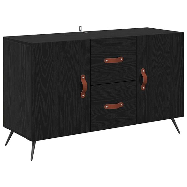 vidaXL Sideboard Schwarz Eichen-Optik 100 x 36 x 60 cm Holzwerkstoff