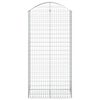 vidaXL Gabione mit Hochbogen 100x50x200/220 cm Verzinktes Eisen