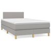 vidaXL Boxspringbett mit Matratze Hellgrau 120x190 cm Stoff
