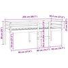 vidaXL Hochbett Wei&szlig; 90x200 cm Massivholz Kiefer