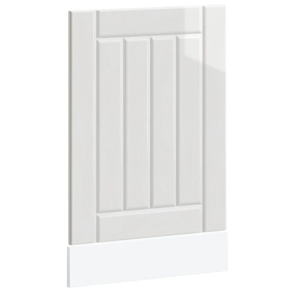 vidaXL Geschirrspülerblende Lucca Hochglanz-Weiß Holzwerkstoff