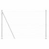 vidaXL Zaun mit Pfosten Silber 1,5 x 10 m Stahl