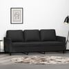 vidaXL 3-Sitzer-Sofa Schwarz 180 cm Kunstleder