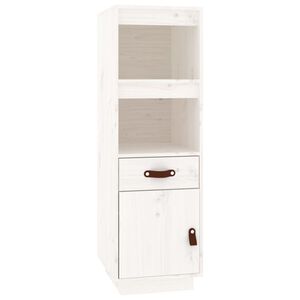 vidaXL Highboard Wei&szlig; 34x40x108,5 cm Massivholz Kiefer