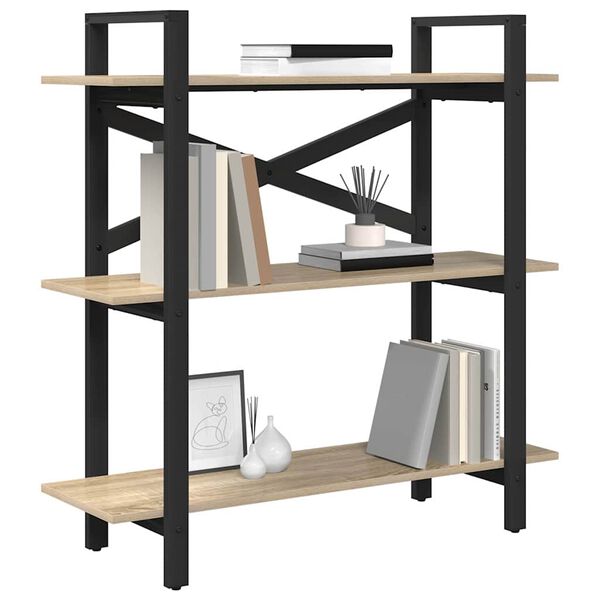 vidaXL B&uuml;cherregal Sonoma-Eiche 100 x 33,5 x 102 cm Holzwerkstoff