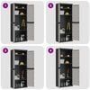 vidaXL Gartenschrank Grau und Schwarz 65x37x165 cm PP