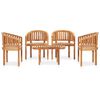 vidaXL 5-tlg. Garten-Lounge-Set Massivholz Teak
