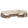 vidaXL Gartensofa-set 9 pcs Beige Poly-Rattan