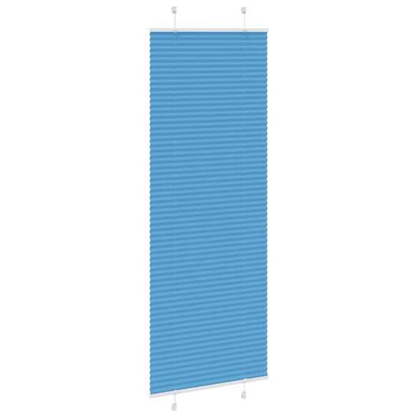 vidaXL Plissee Blau 75x200 cm Stoffbreite 74,4 cm Polyester