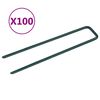 vidaXL N&auml;gel f&uuml;r Kunstrasen 100 Stk. U-Form Eisen
