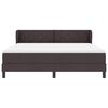 vidaXL Boxspringbett mit Matratze Dunkelbraun 180 x 200 cm Stoff