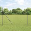 vidaXL Eurozaun Grau 1,6 x 10 m PVC-beschichtetes Eisen