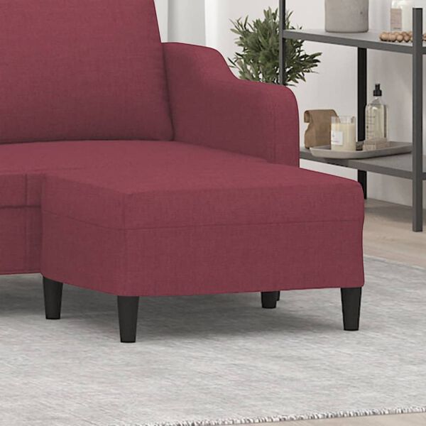 vidaXL Fu&szlig;hocker Weinrot 70x55x41 cm Stoff