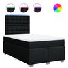 vidaXL Boxspringbett mit Matratze Schwarz 120x200 cm Stoff
