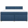 vidaXL Boxspringbett mit Matratze Blau 180x200 cm Stoff