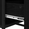 vidaXL Sideboard Schwarz Eichen-Optik 35,5 x 35 x 76 cm