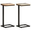 vidaXL Beistelltische 2 Stk. 31,5x24,5x64,5 cm Altholz Massiv