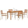 vidaXL Garten Essgruppe 5 pcs Beige Massivholz Akazie