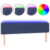 vidaXL LED Kopfteil Blau 180x7x78/88 cm Stoff