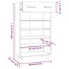 vidaXL Schuhschrank Grau Sonoma 60x35x105 cm Holzwerkstoff