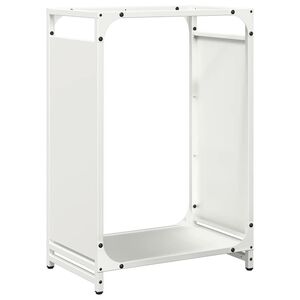 vidaXL Brennholzregal Wei&szlig; 44x28x65 cm Kaltgewalzter Stahl