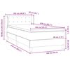 vidaXL Boxspringbett mit Matratze Hellgrau 100x210 cm Samt