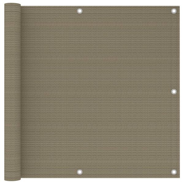 vidaXL Balkon-Sichtschutz Taupe 90x300 cm HDPE