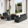 vidaXL Gartensofa-set mit Kissen 8 pcs Schwarz Poly Rattan