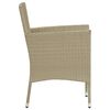 vidaXL 7-tlg. Garten-Essgruppe mit Kissen Poly Rattan Beige