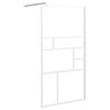 vidaXL Duschwand f&uuml;r Walk-In Dusche 115x195 cm ESG-Glas Wei&szlig;