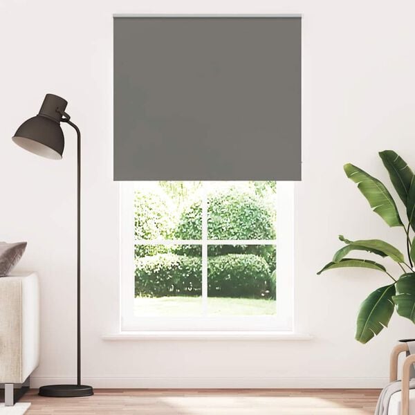 vidaXL Verdunkelungsrollo Grau 135x210cm Stoffbreite 131,6cm Polyester