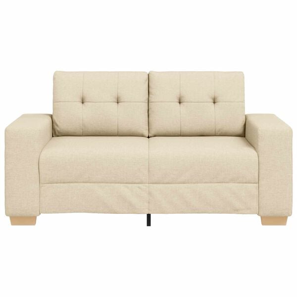 vidaXL Zweisitzer-Sofa Creme 120 cm Stoff