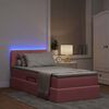 vidaXL Bett mit Stauraum und LED mit Matratze Rosa 90 x 190 cm Samt