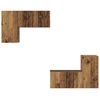 vidaXL TV-Schrankset Wandmontiert 4 pcs Altholz Holzwerkstoff