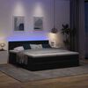 vidaXL Ottoman-Bett mit Matratzen & LEDs Schwarz 180x200 cm Samt
