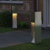 vidaXL Solar LED Wegeleuchte 2 pcs Silber Galvanisiert