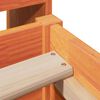 vidaXL Massivholzbett ohne Matratze Wachsbraun 75x190 cm Kiefernholz
