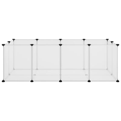 vidaXL Kleintierkäfig Transparent 144x74x46,5 cm PP und Stahl
