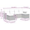 vidaXL 6-tlg. Garten-Sofagarnitur mit Kissen Beige Poly Rattan