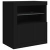 vidaXL Sideboard mit LED-Leuchten Schwarz 162x37x67 cm
