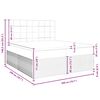 vidaXL Boxspringbett mit Matratze Dunkelbraun 200x200 cm Stoff
