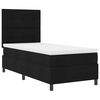 vidaXL Boxspringbett mit Matratze Schwarz 100 x 200 cm Stoff