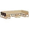 vidaXL Outdoor-Sofagarnitur 11 stk. Wei&szlig; und Beige