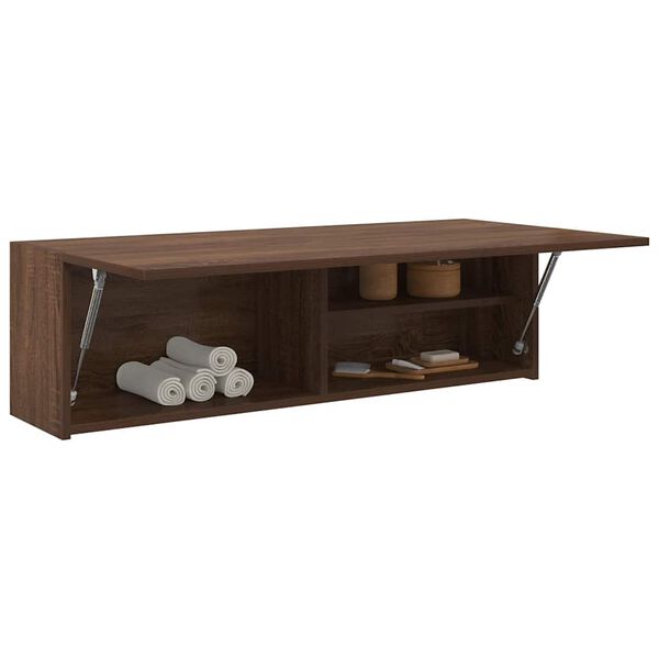 vidaXL Bad-Wandschrank Braun Eichen-Optik 100x25x30 cm Holzwerkstoff