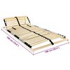 vidaXL Lattenrost mit Kopfteil Braun 100 x 190 cm Massives Buchenholz